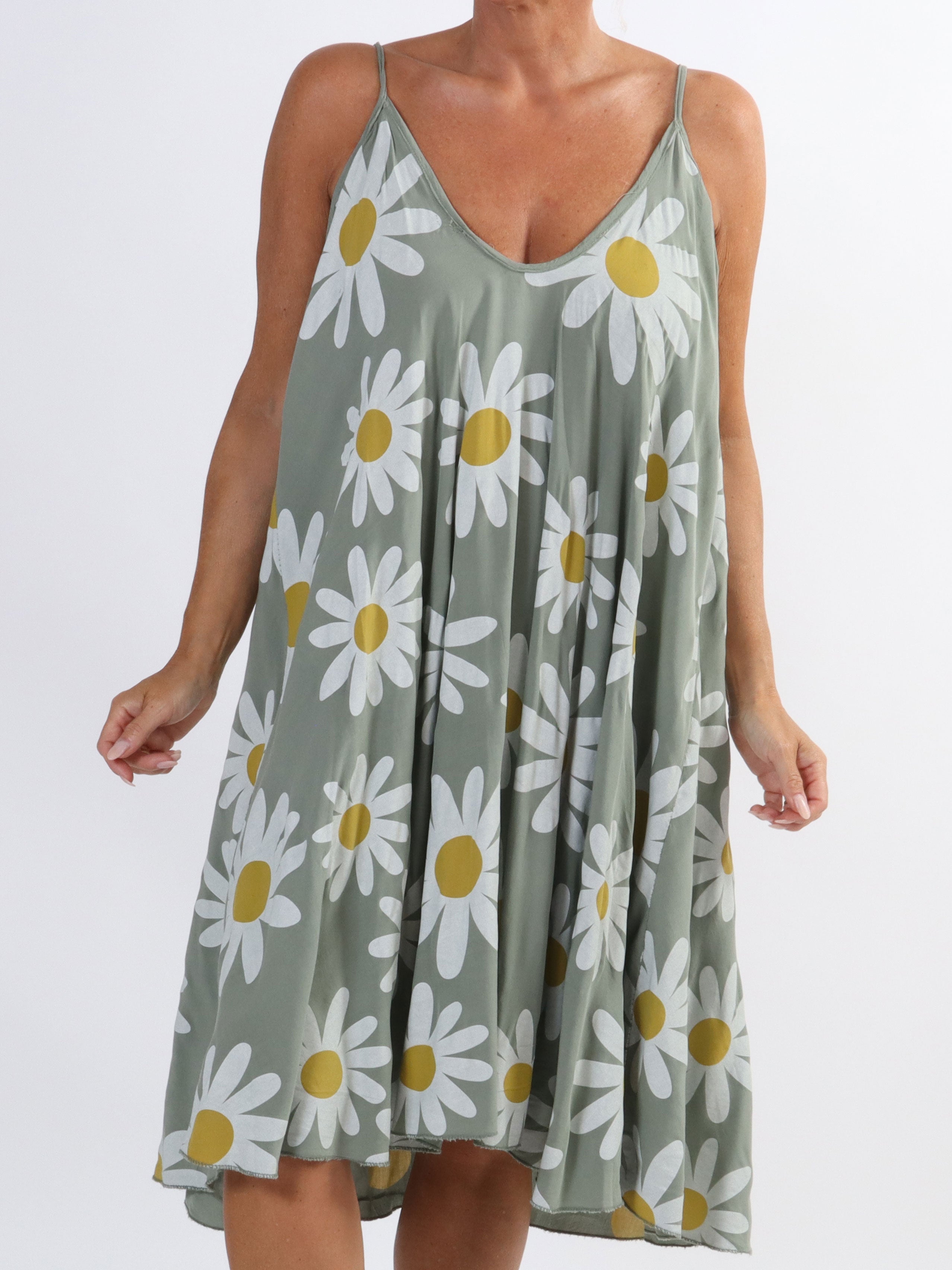 Maddie Sunflower - Söt klänning i plus size med blomstermotiv - Purple